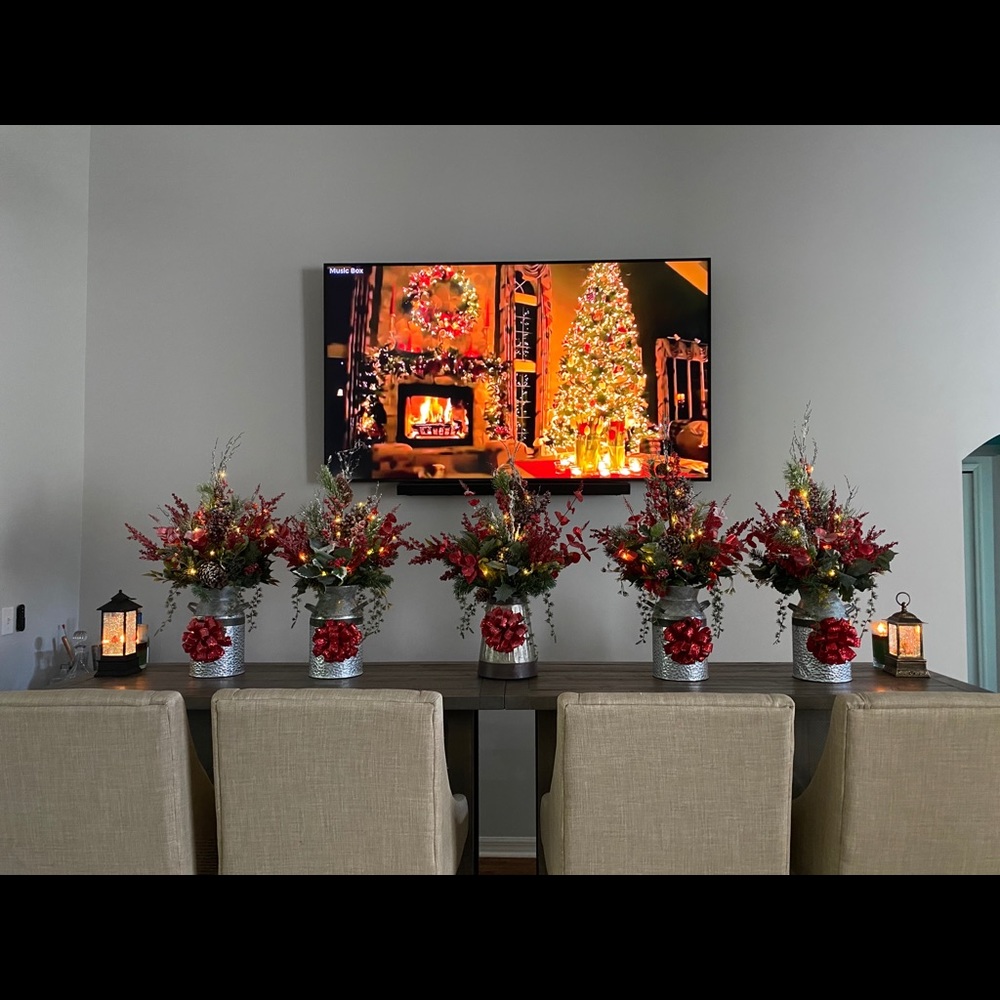 Holiday floral arrangements